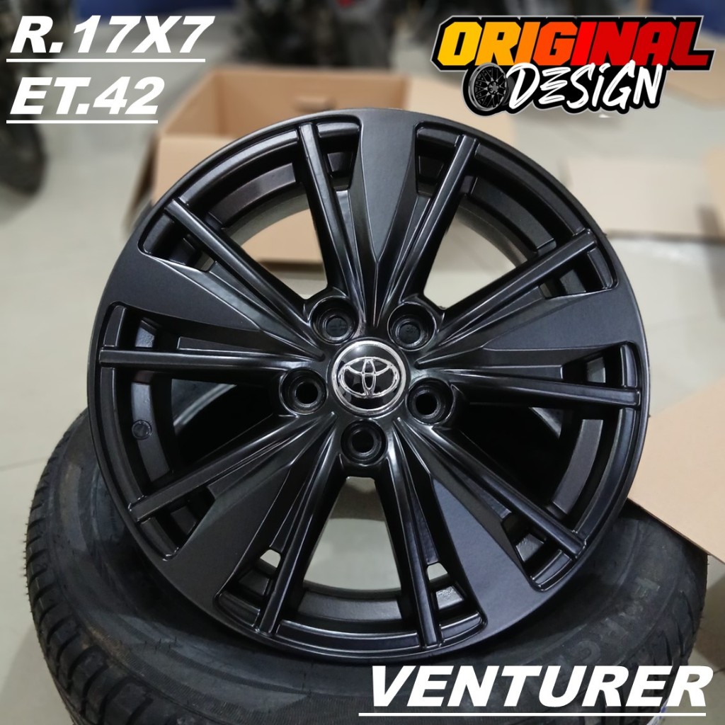 Velg mobil ring 17 replika oem toyota innova venturer r17 warna hitam