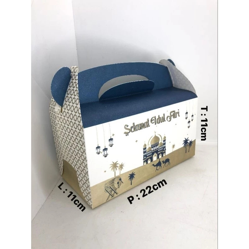 

5pcs GABLE BOX IVORY LEBARAN IDULFITRI 22x11x11cm