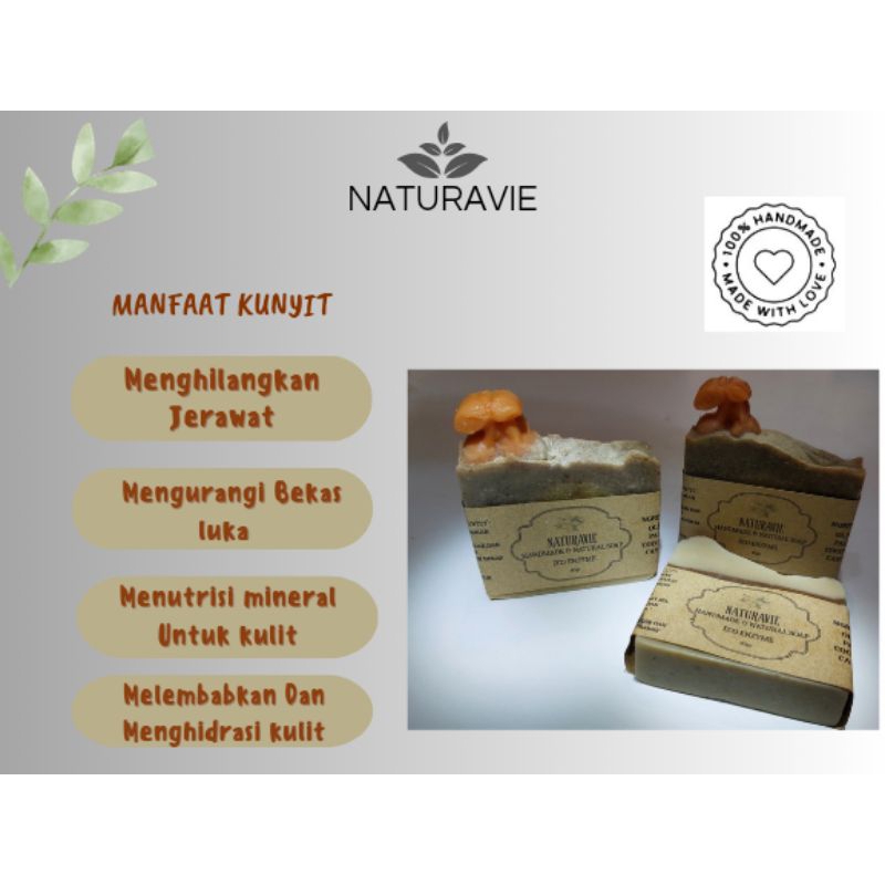naturavie sabun natural turmeric kunyit mengurangi dan menutup bekas luka eco enzyme enzym mandi pem