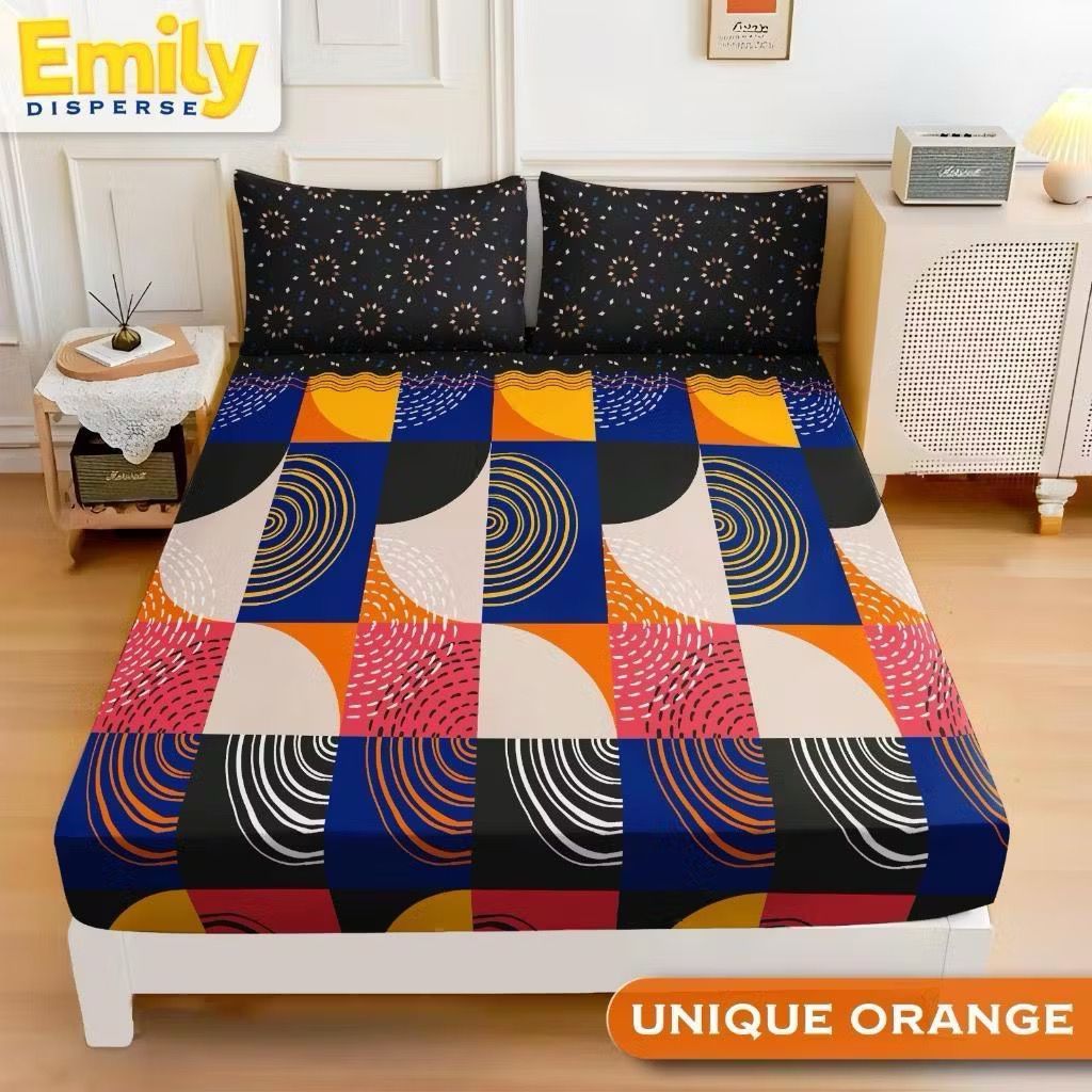 Sprei Motif Abstrak Pelangi 180x200 160x200 120x200 100x200 90x200 1 Set Sarung Bantal & Sarung Guli