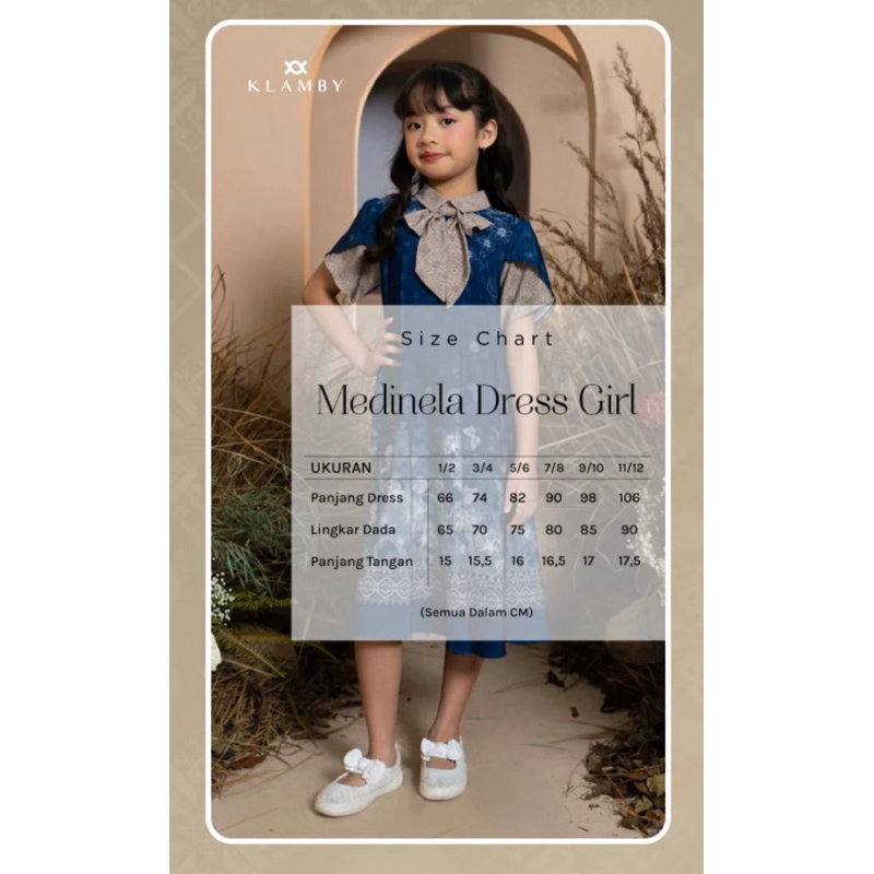 Medinela Sweet Marzipan Chrystal Reef Girl Pink Scallop Kids Anak Dress WearingKlamby Wearing Klamby