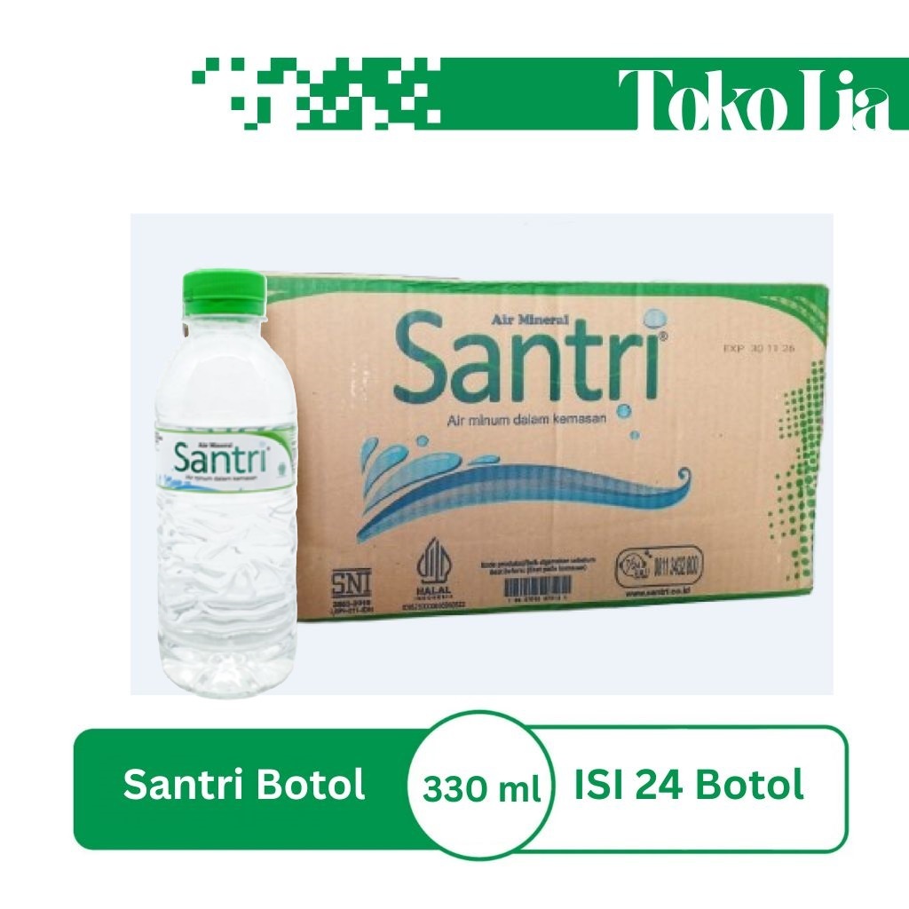 

SANTRI Air Mineral Water 330ml Dus isi 24 botol