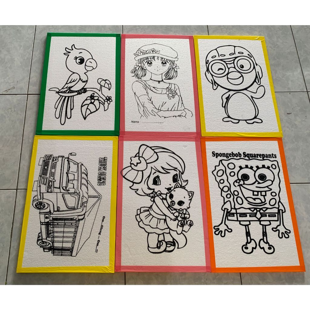 

HLM - (25 Pcs) [Lis Lakban] Sterofoam Lukis Uk 33x50x1 cm / Styrofoam Lukis Anak Lis Pinggir Lakban