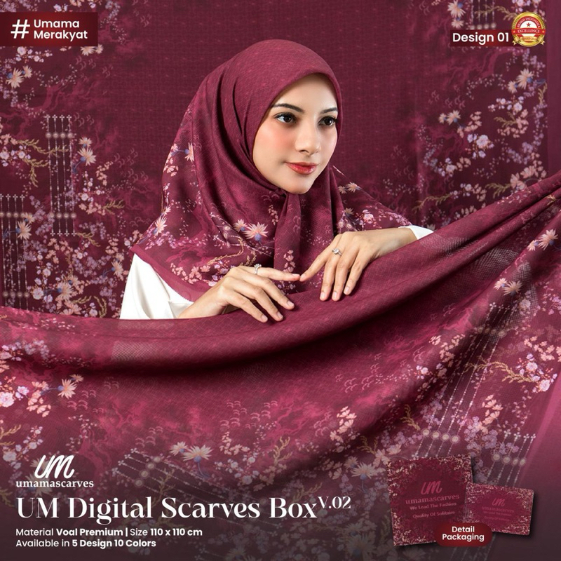 Hijab Segiempat Umama Scarves Box
