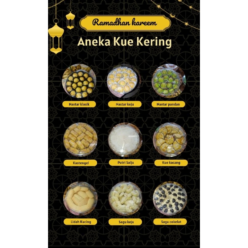 

Termurah! Nastar, putri salju, kue kacang, lidah kucing, sagu keju, donat cookies dan lainnya