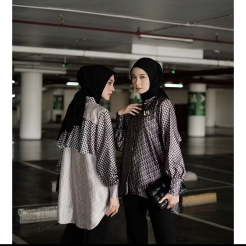 Vanilla Hijab Monogram Shirt