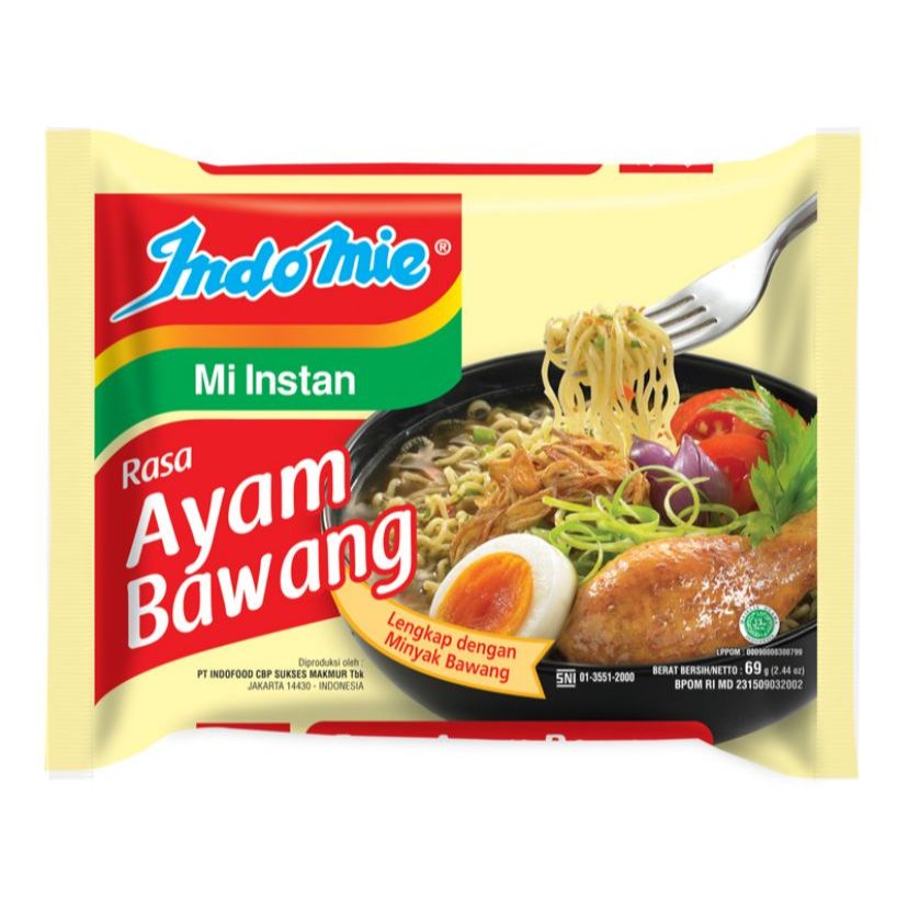 

Indomie Mie Instant Ayam Bawang 1 dus isi 40 pcs