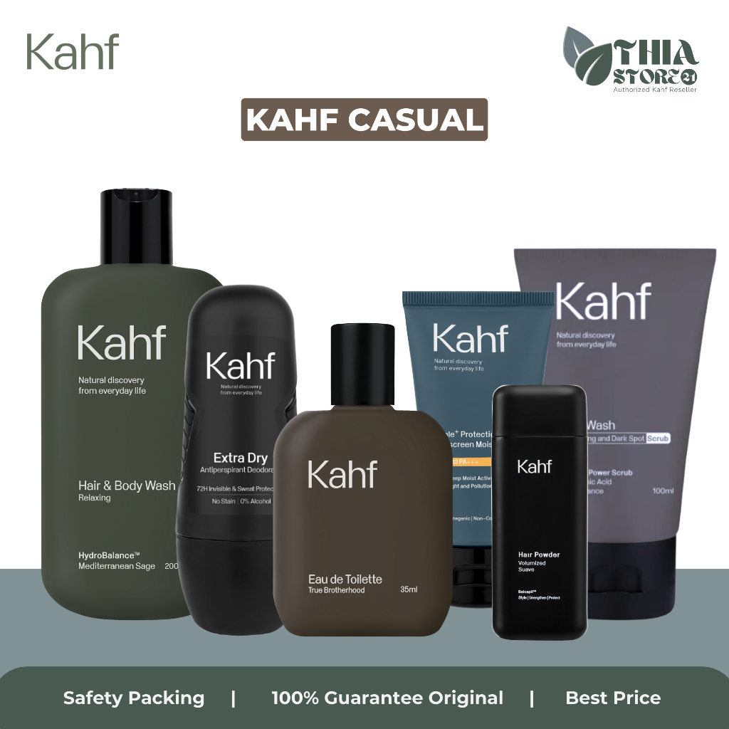 Paket Kahf Untuk Pria Mencerahkan Semua Jenis Kulit Paket Grooming Untuk Pria Kahf Lengkap