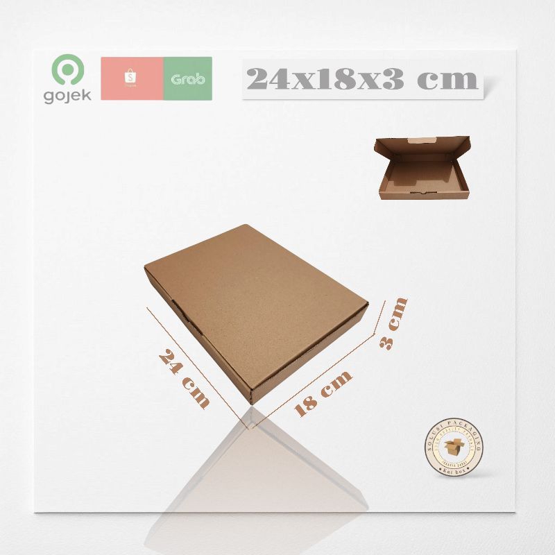 

kardus ukuran 24x18x3 cm die cut model pizza