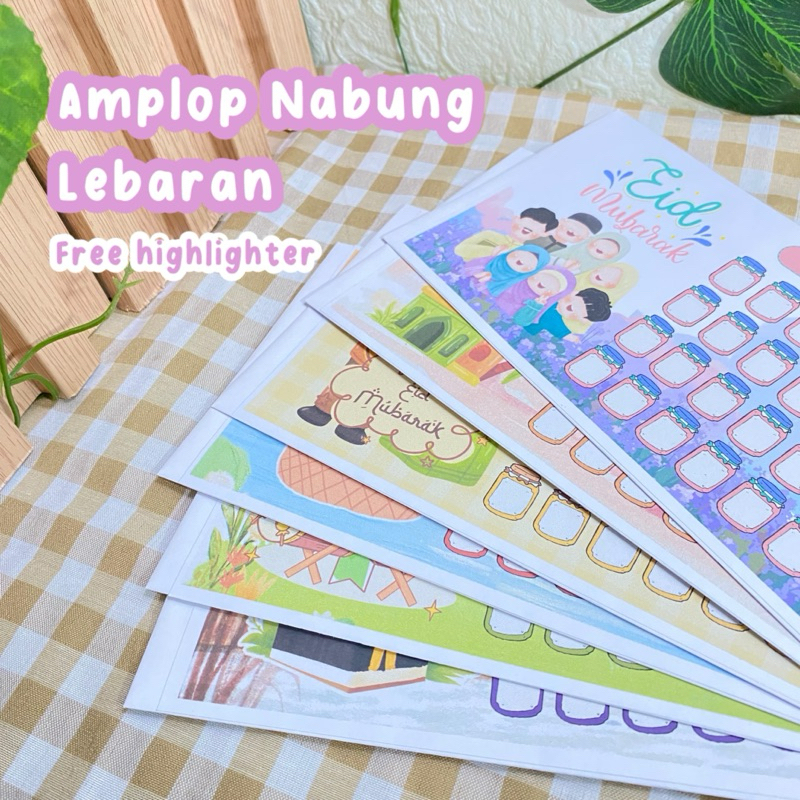 

Amplop Lebaran Hari Raya Nabung Tantangan Menabung Aesthetic