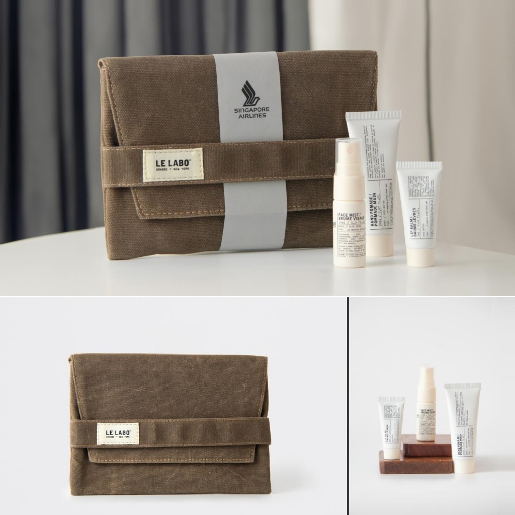 TAS HAND BAG TRAVEL KIT AMENITY EXLUSIVE ACQUA DI PARMA FROM FIRST CLASS ETIHAD