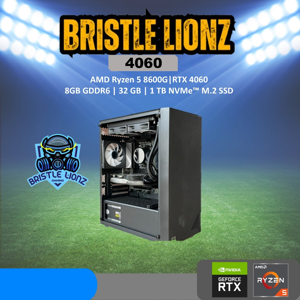 PC RAKITAN GAMING - BRISTLE LIONZ - Ryzen 5 8600G | RTX 4060 8GB | 32GB | 1TB