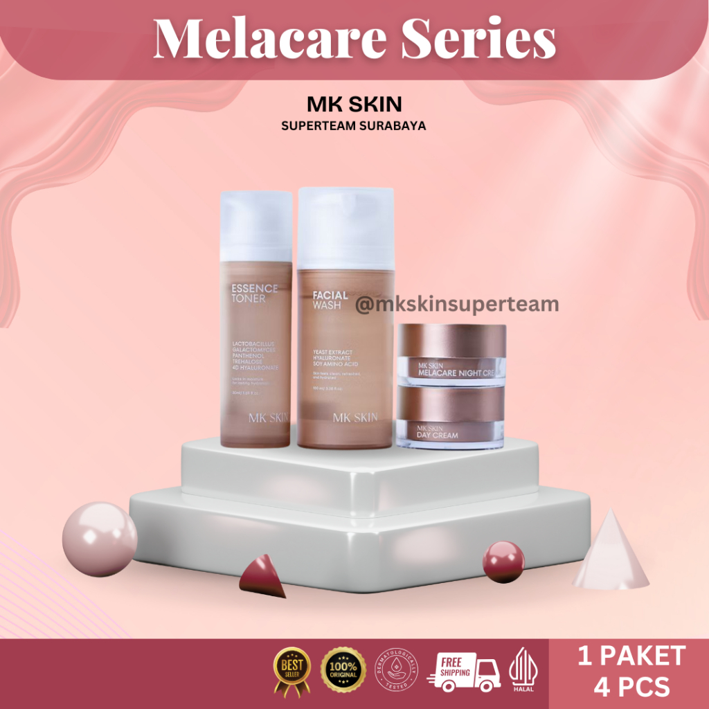 MK SKIN PAKET WAJAH MELACARE BY MAHARANI KEMALA MS GLOW PAKET WHITENING ACNE FLEX EXCLUSIVE