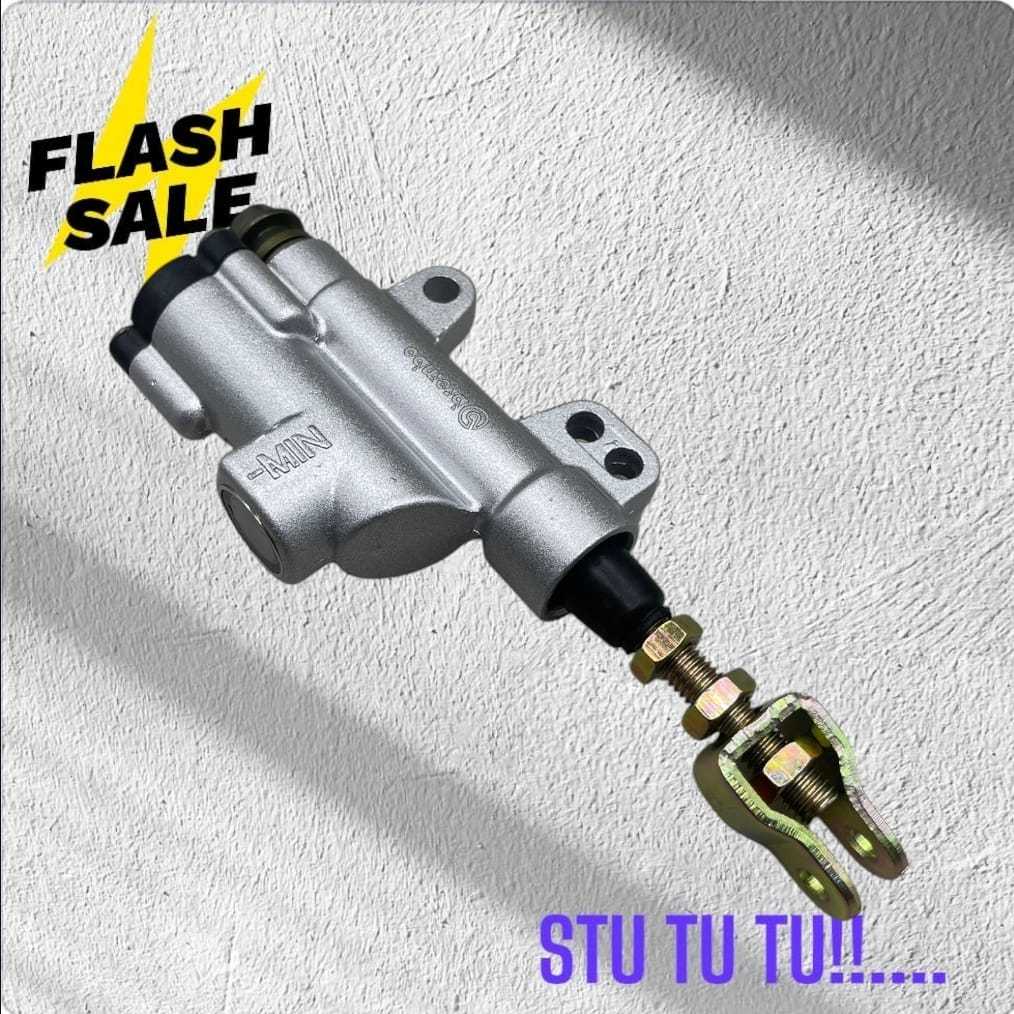 STUTUTU SILVER (tabung nyatu) TONJOKAN MASTER HANDLE REM BELAKANG CNC SELANG 60cm TONJOKAN REM BELAK