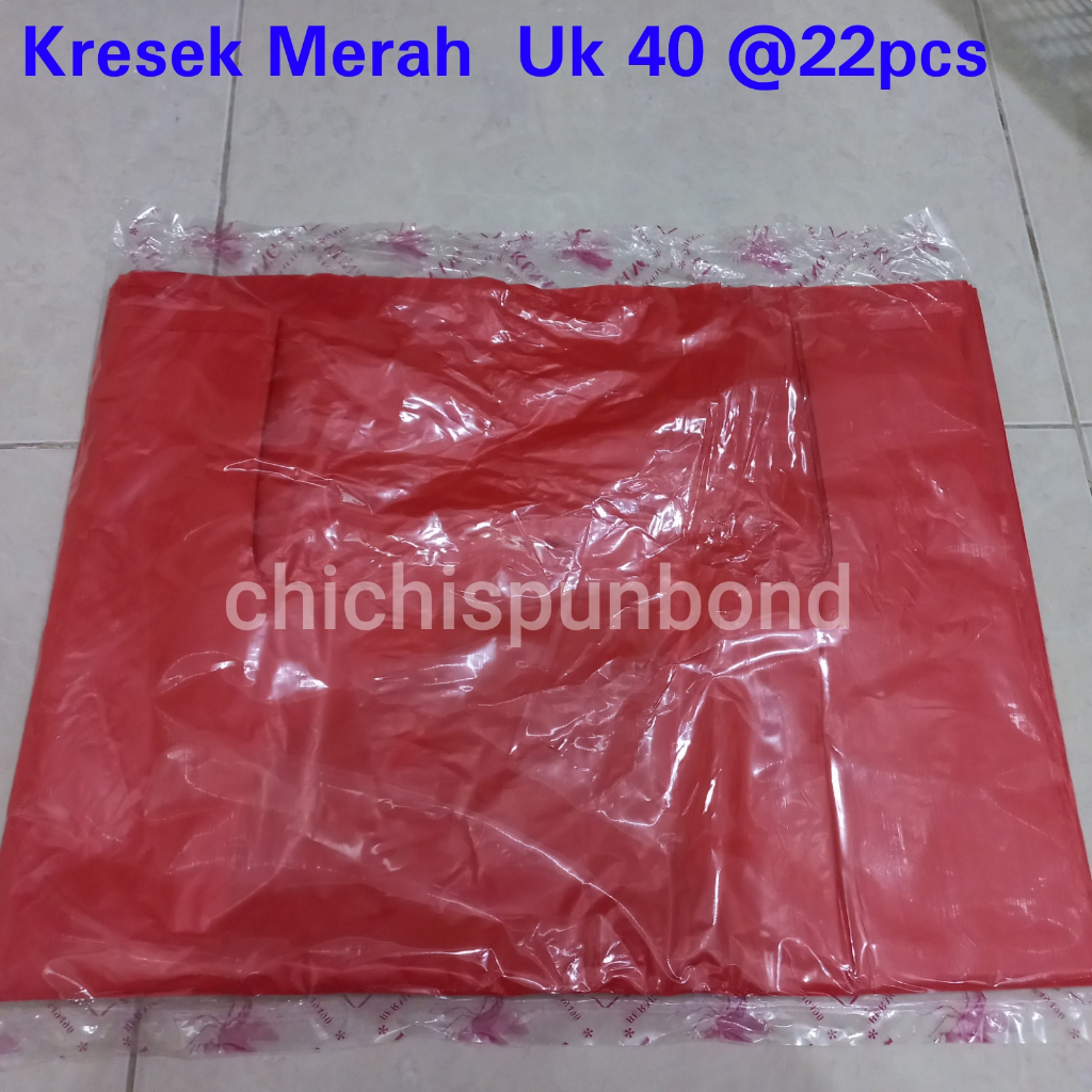 kresek merah uk 40 kresek merah polos 40 kresek hajatan kresek sampah