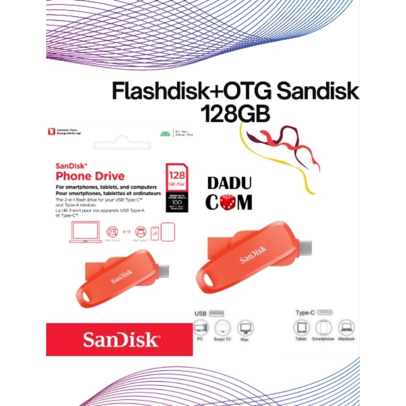 SANDISK FLASHDISK+OTG TYPE C 128GB