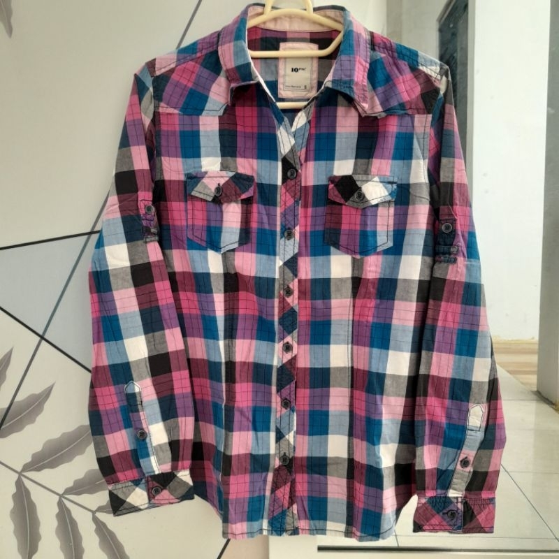 Kemeja Kotak-Kotak 10PM