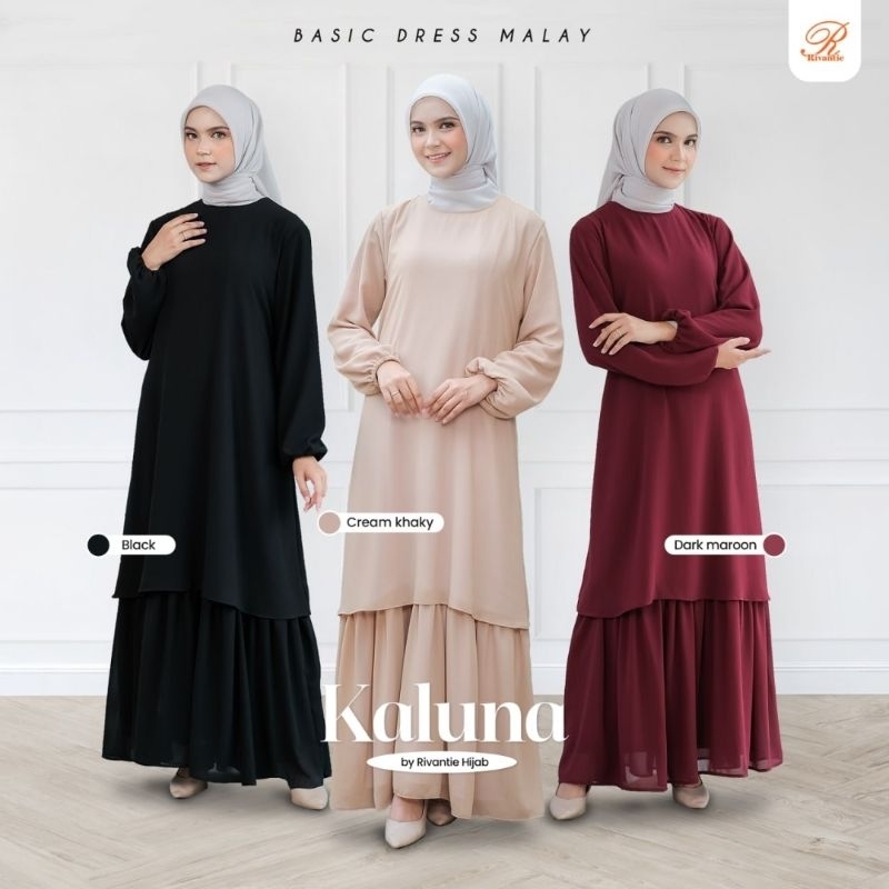 KALUNA DRESS BY RIVANTIE/MALAYSIA DRESS/GAMIS LEBARAN