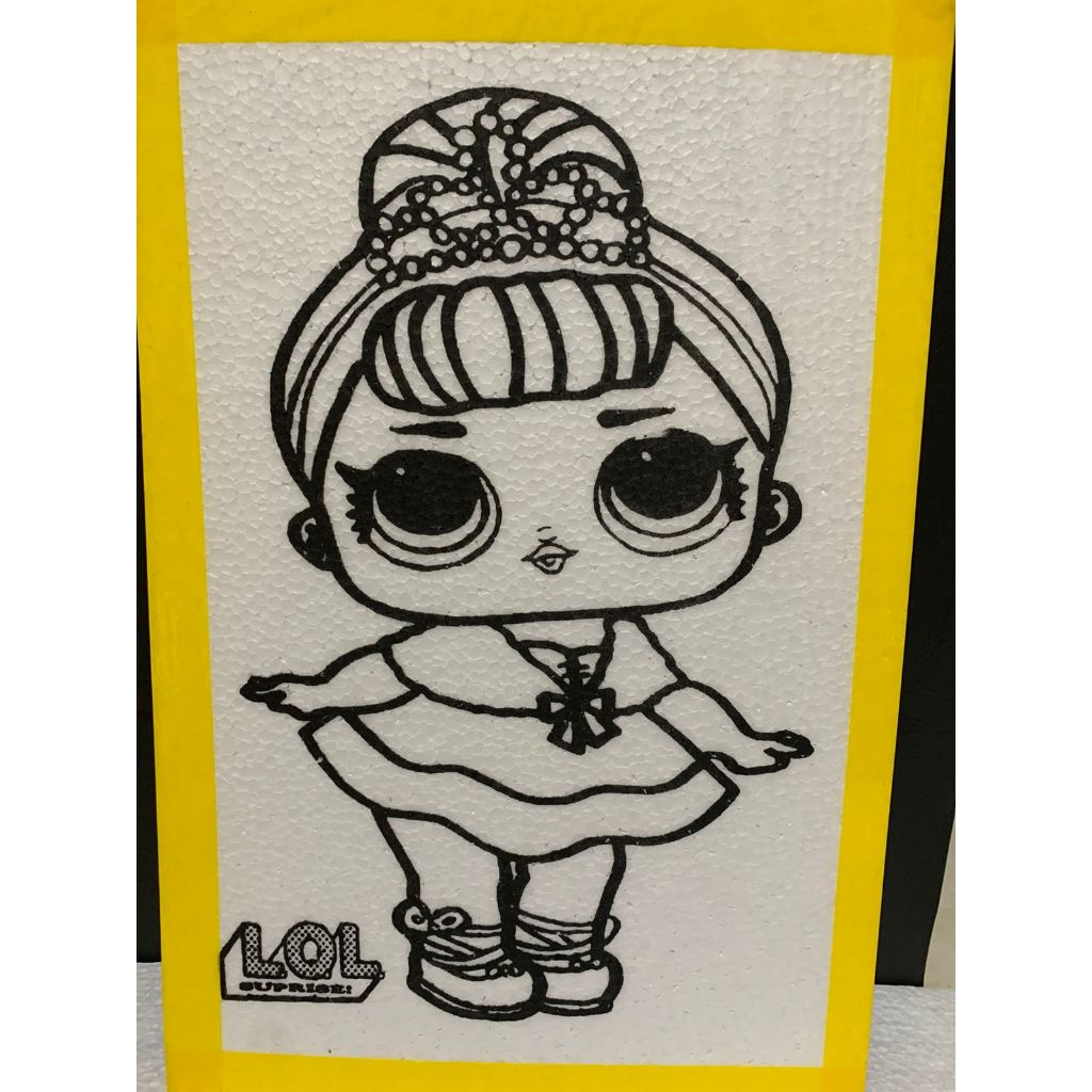 

HLM - (100 Pcs) [Lis Lakban] Paket Sterofoam Lukis 33x50 / Paket Mewarnai Gabus 33x50