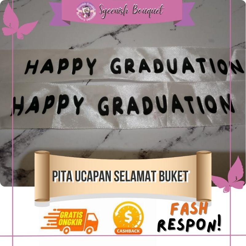 

Pita Satin Tulisan Selamat Pelengkap Buket