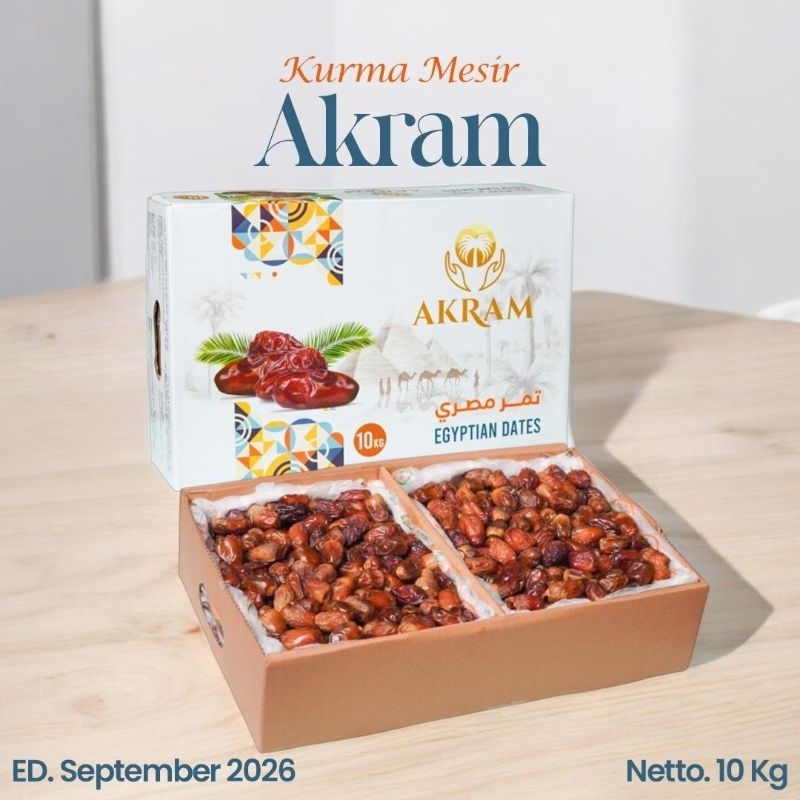 

KURMA MESIR AKRAM 10KG - Kurma mesir fresh original 100% akram premium