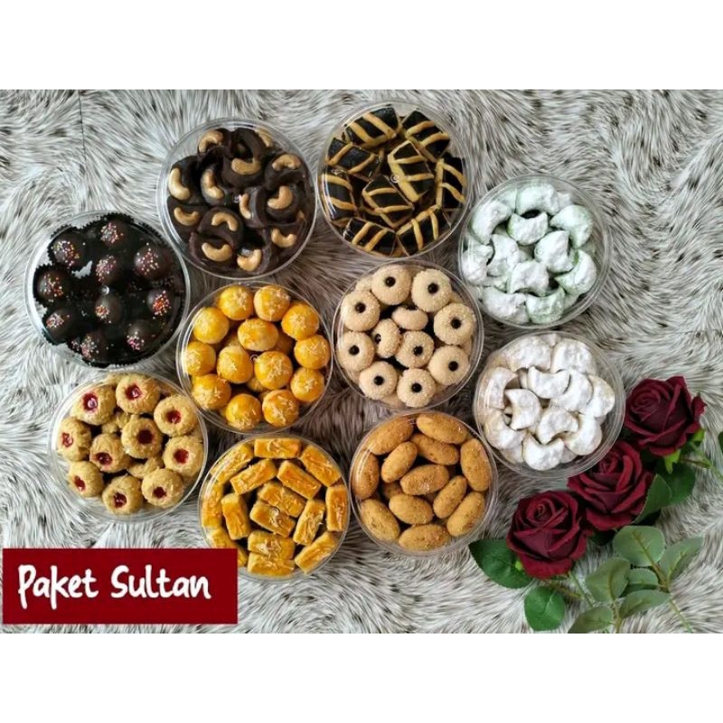 

TERMURAH KUE LEBARAN !! 10 TOPLES UKURAN 250GR Paket Sultan Kue Lebaran Kue Enak Mix Isi