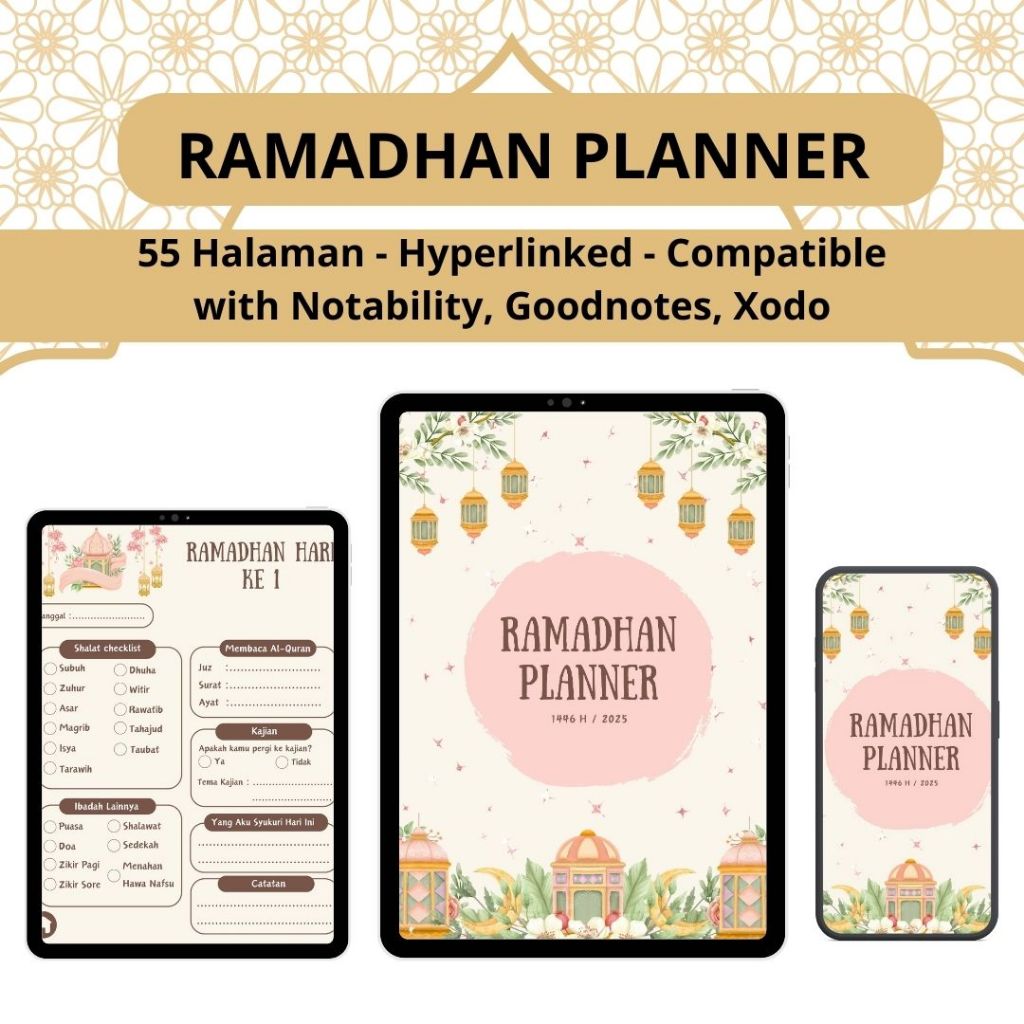 

Ramadhan Planner Undated & 2025 with Hyperlinked - untuk Aplikasi Catatan