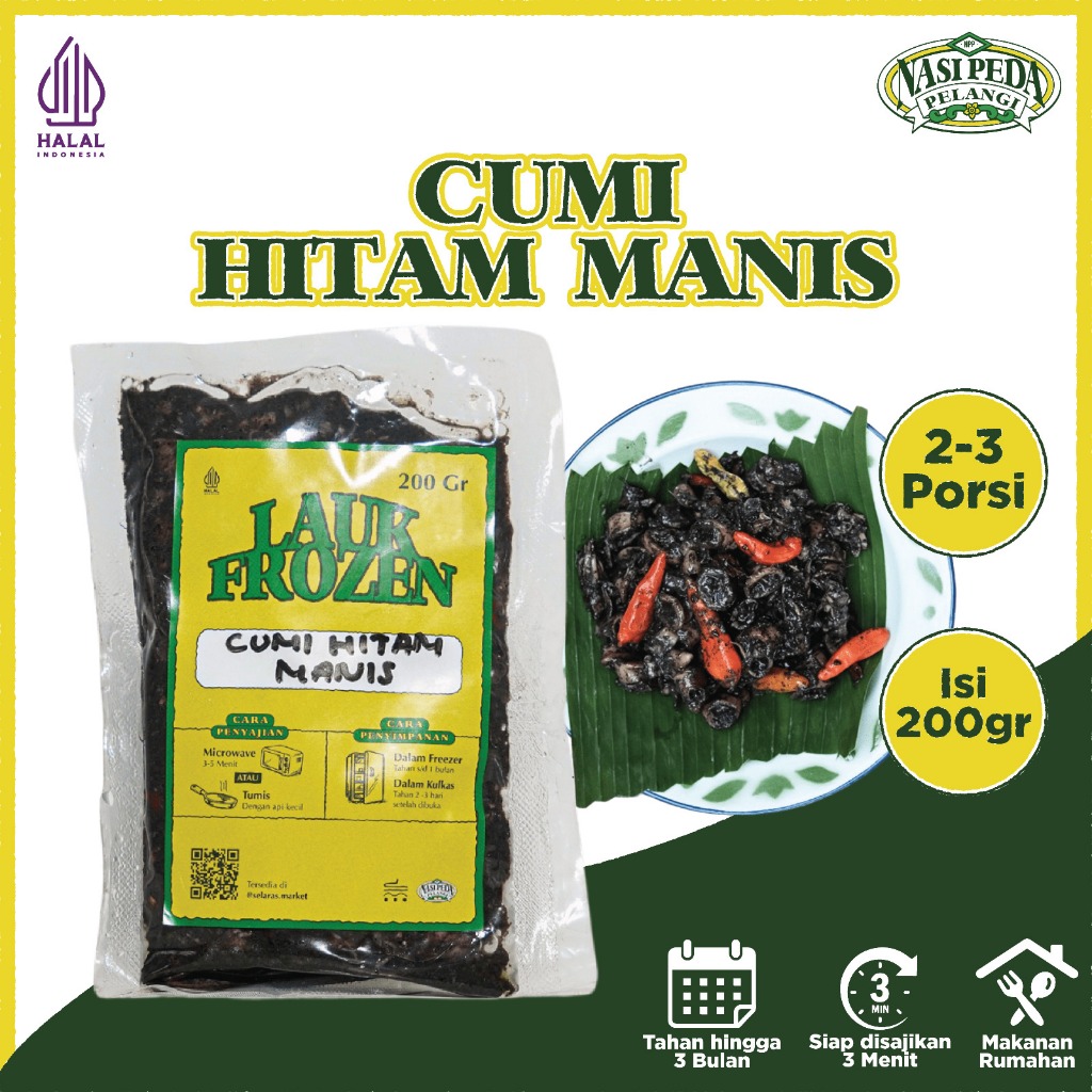 

Frozen Food - Cumi Hitam Manis 200 gr by Nasi Peda Pelangi