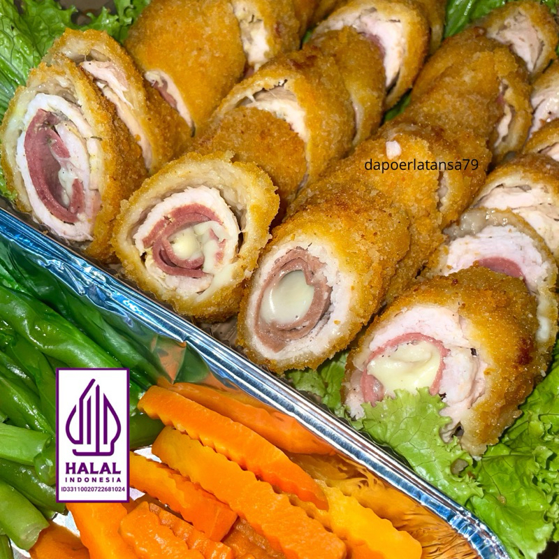 

Dapoer Latansa - Chicken Cordon Bleu Frozen Blue Roll 400 gram Isi 3 pcs