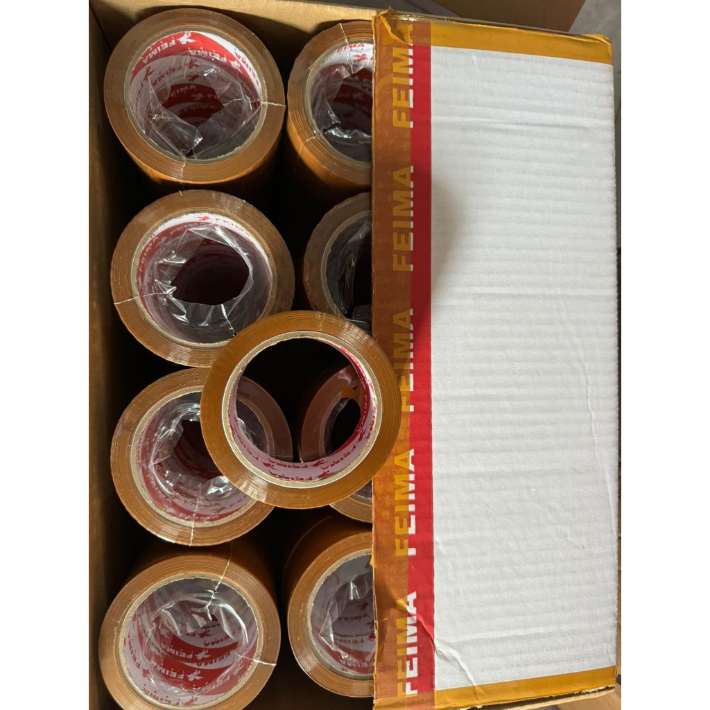 

HLM - (72 Pcs) [1 Dus] Lakban Bening - Lakban Cokelat Murah Ekomonis 45mm x 90 Yard