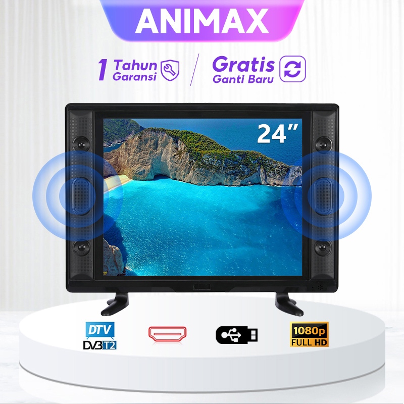 Animax  Digital TV 24 Inch 25 Inch TV Digital LED FHD Televisi LED 20/22/24/25 Inch Digital TV Garan