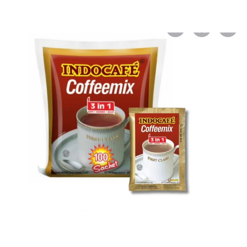 

Indocafe Coffeemix First Class 3 in 1 Sachet ( 1 renceng isi 10 pcs )