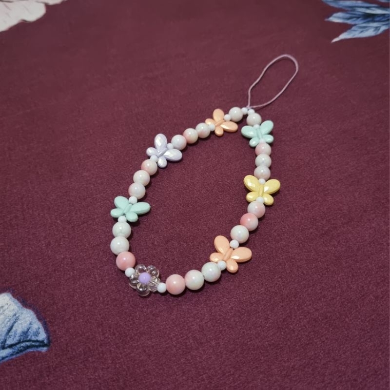 Gantungan HP lucu | Strap HP | Korean beads strap aesthetic | Gantungan HP manik-manik