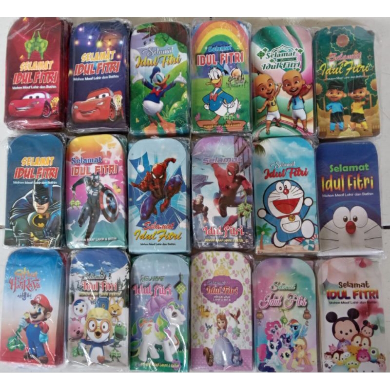 

Amplop lebaran motif kartun isi 50 lembar 1pak