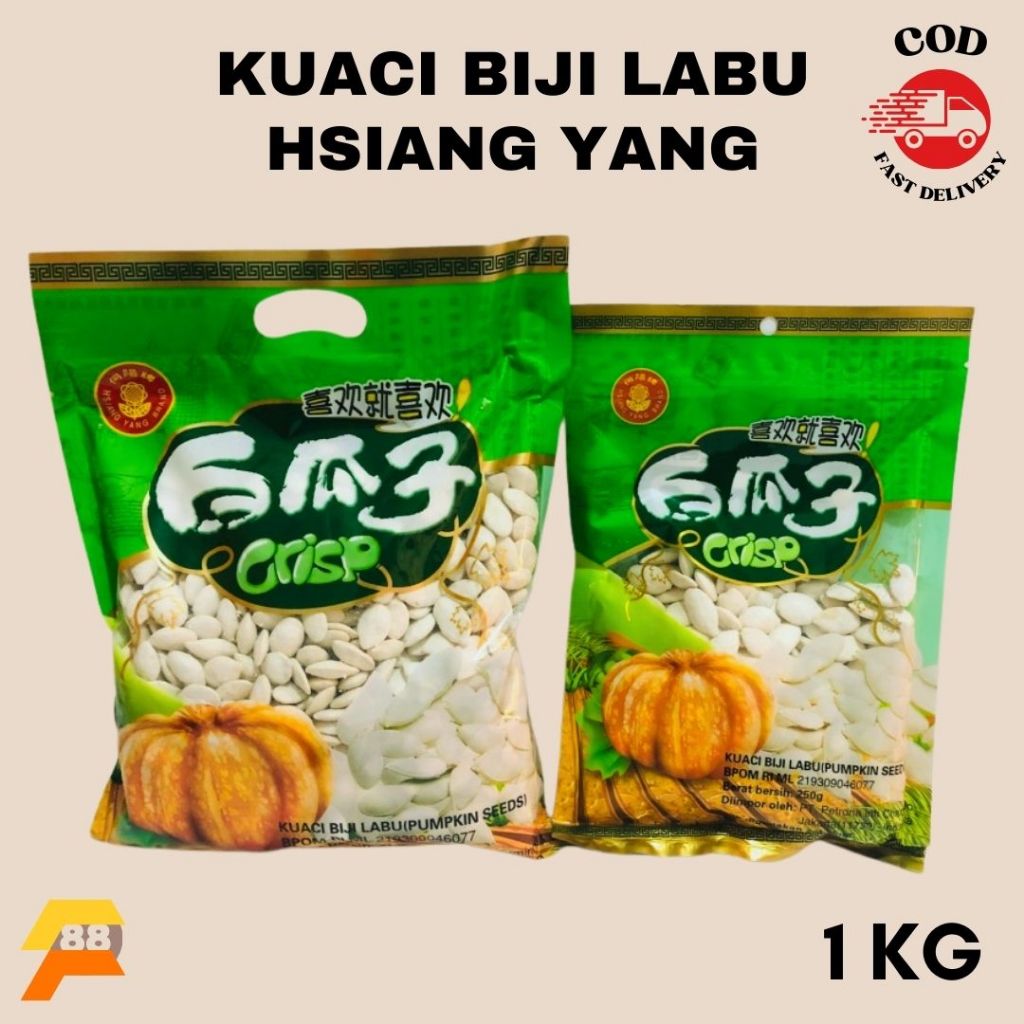 

Kuaci Biji Labu Pumpkin Seeds Hsiang Yang 1kg dan 250g