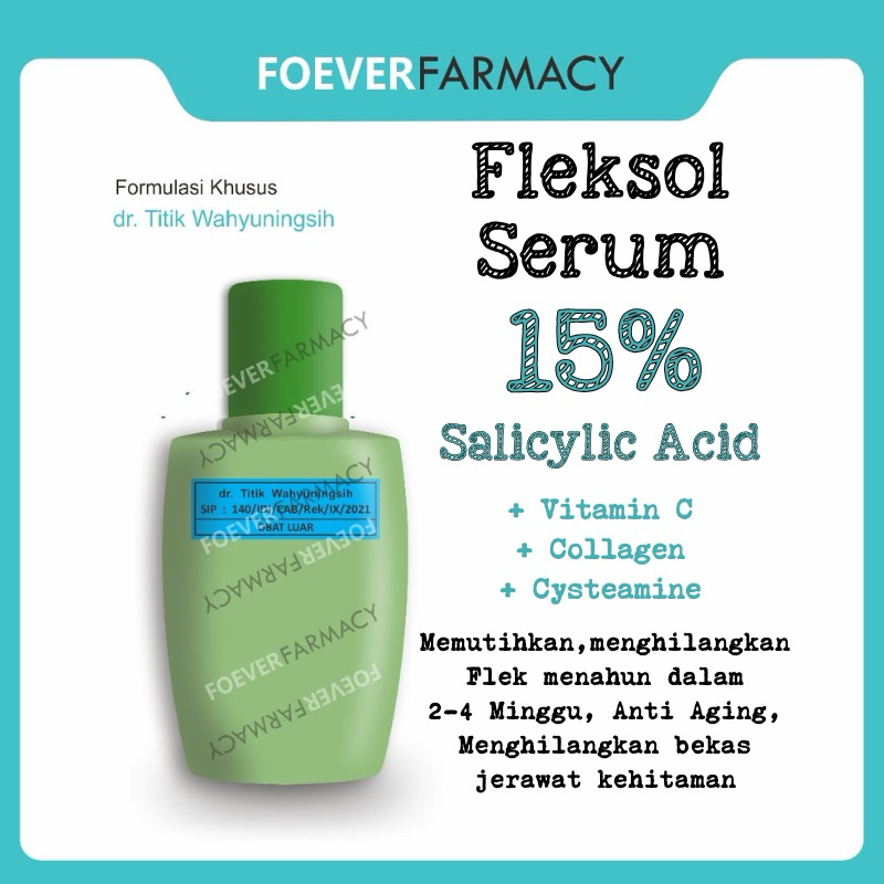 dr Titik Wahyuningsih - Serum Flek - FLEKSOL FORTE - Serum Penghilang Flek - Serum Fleksol