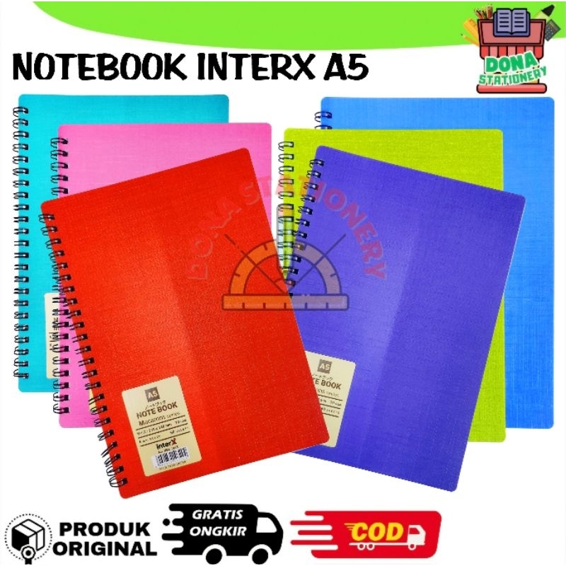 

NOTE BOOK INTER X A5 60 LEMBAR | NOTEBOOK SPIRAL A5