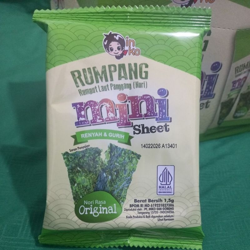

Rumput laut panggang (Nori) RUMPANG mini sheet INKO exp 05-03-2026