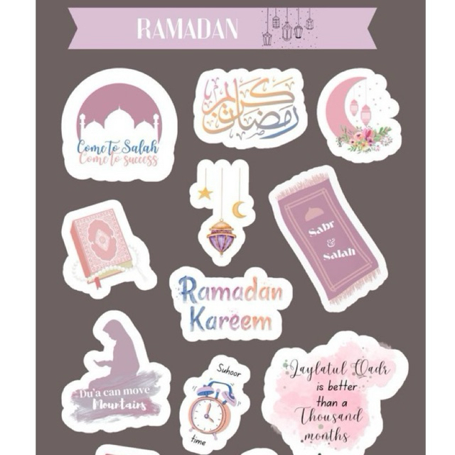 

50 PCS Stiker Special Edisi Ramadhan free 7 random stiker laptop anti luntur