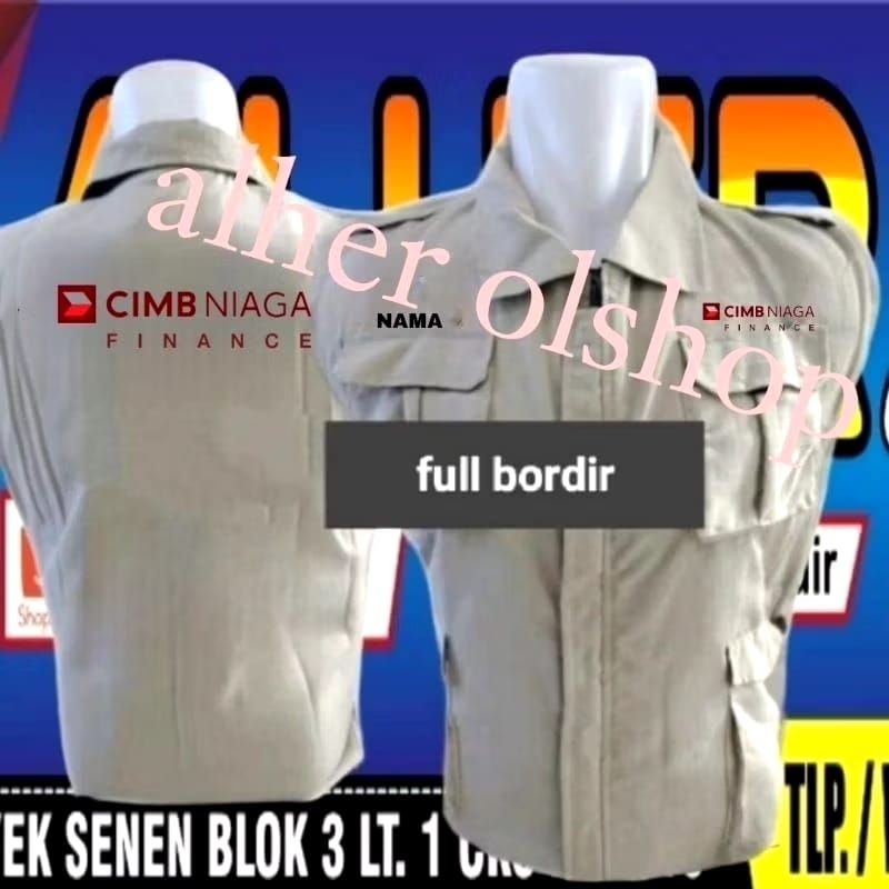 rompi bordir CIMB niaga finance rompi CIMB niaga finance rompi kerja CIMB niaga finance rompi vest C