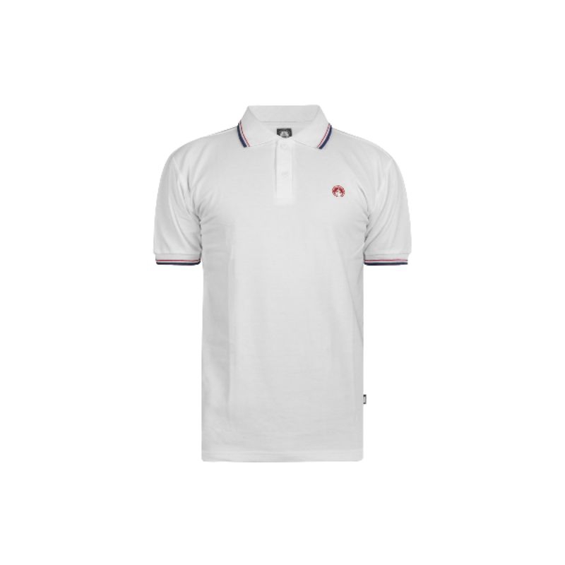 Prung Watame Poloshirt Kaos Kerah Warna Putih List Merah Hitam Kaos Polo