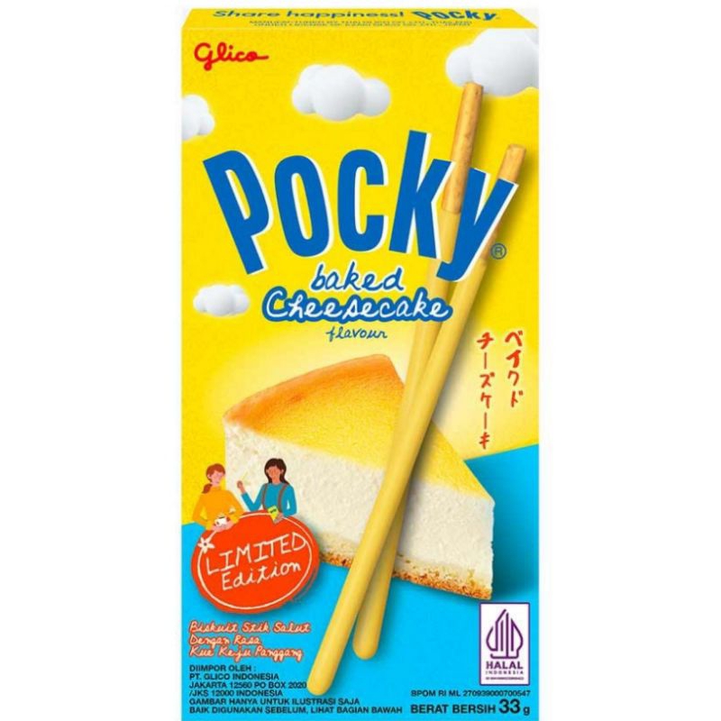 

Glico Pocky Baked Cheesecake 33gr, Crush Nut almond with MilkCo 25gr , Almond 36gr