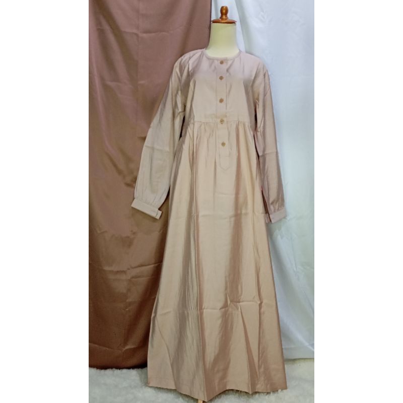 GAMIS RAYON POLOS kancing depan