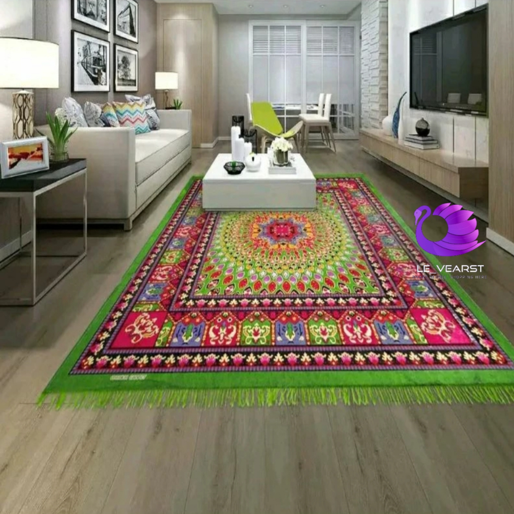 Viral  Osrtrich Karpet 205250 Varsa Permadani Turki Bulu Empuk Ekspor Matras Premium