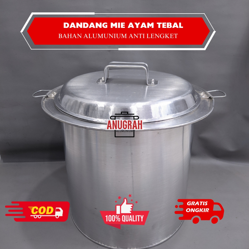 Dandang Mie Ayam 32 CM - 40 CM Alumunium Tebal Anti Lengket Mudah Dibersihkan