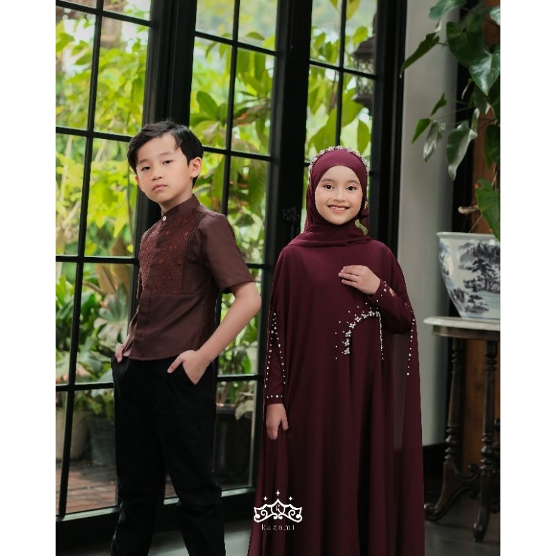 READY❗️(LUNA KIDS) - ORI KAZAMI - SARIMBIT LUNA ABAYA VIRAL KAZAMI STORE - DRES GAMIS LEBARAN SYARI 