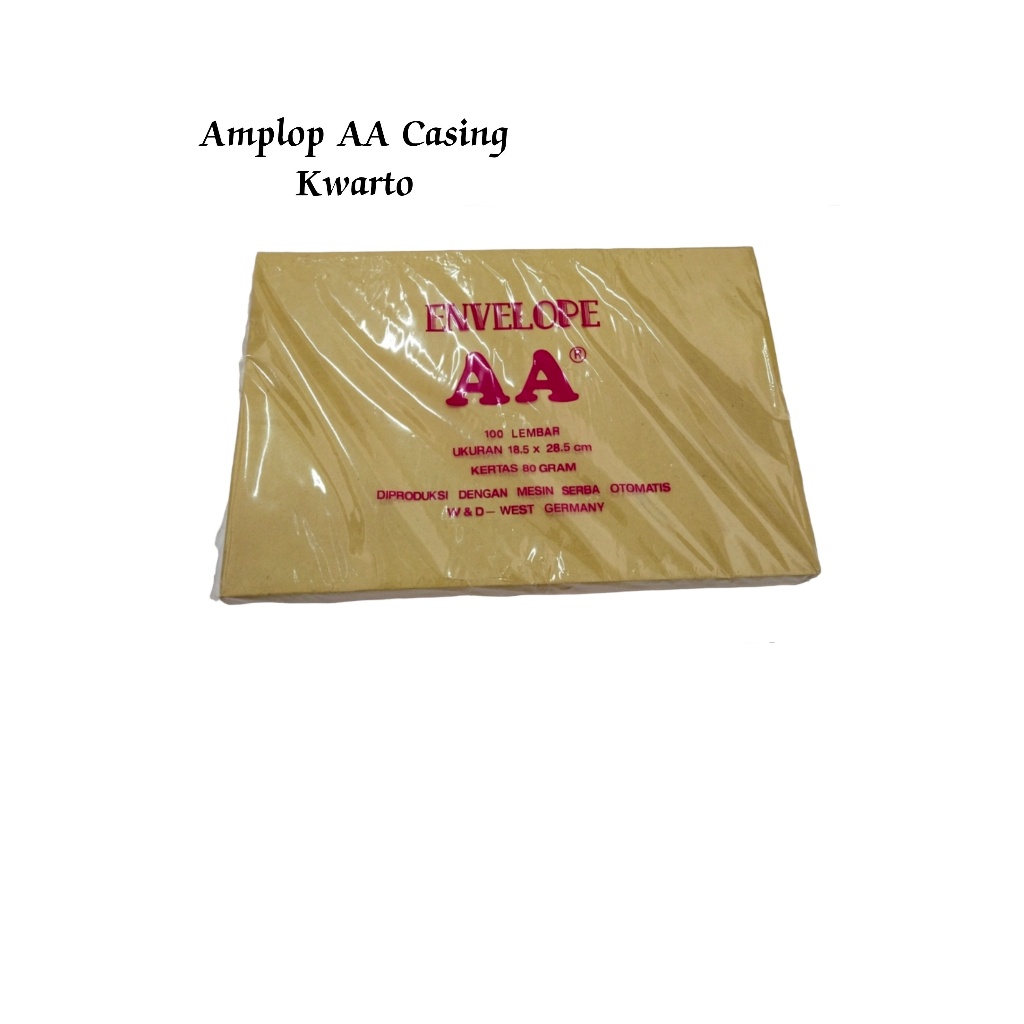 

[1 Bungkus] Amplop Coklat Kuarto AA 18.5x28.5 cm / Amplop Casing aa