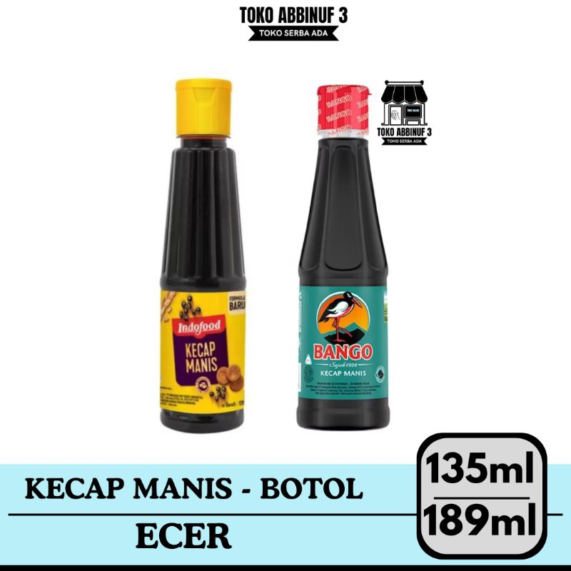

1 PCS -BANGO KECAP MANIS BOTOL 189g - INDOFOOD KECAP MANIS BOTOL 135ml