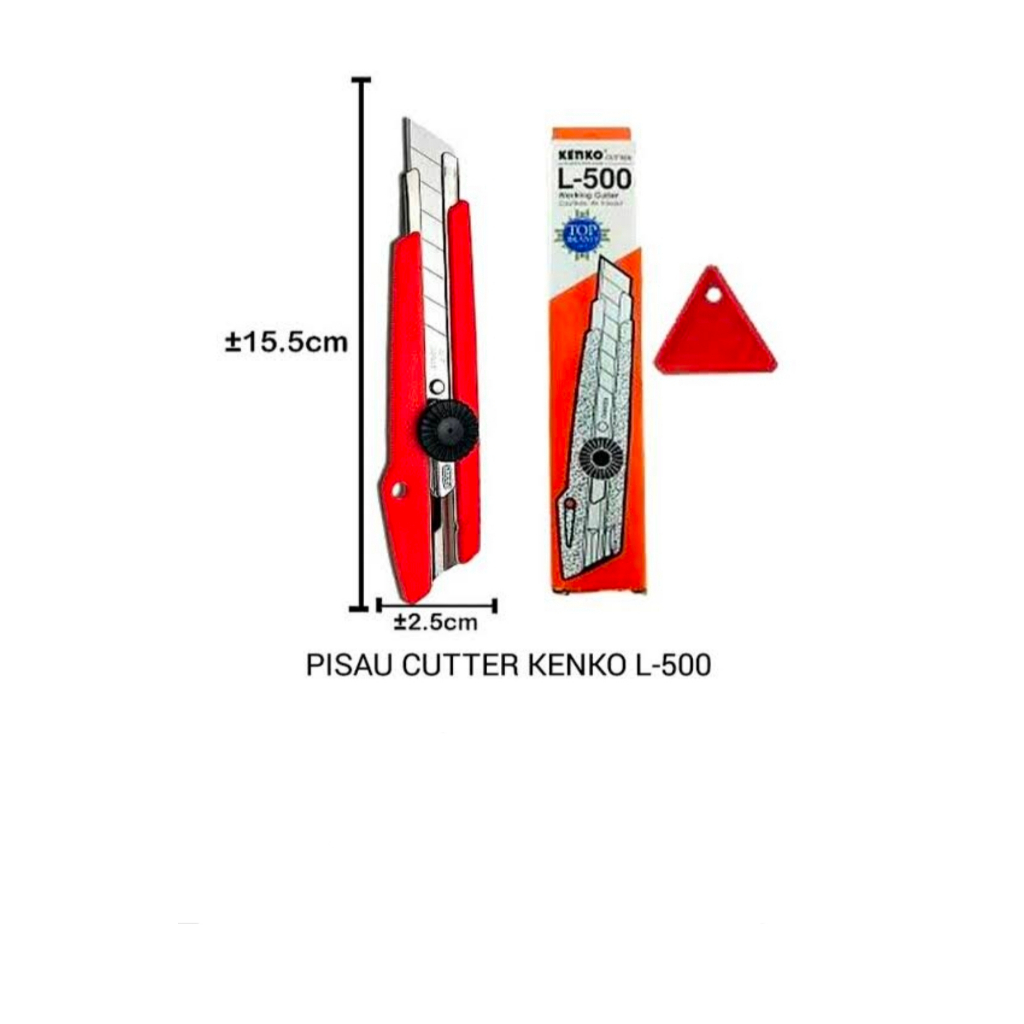 

[1 Pcs] Pisau Cutter Kenko L-500 / Alat Potong Pemotong / Handy Cutter Kenko L-500