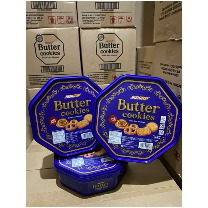 

(ECER) Biskitop Butter Cookies Segi biru 260g